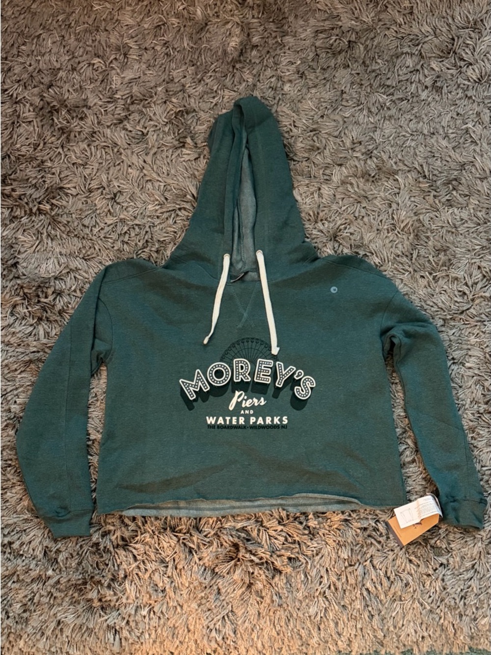 Morey's Piers & Water Parks Wildwood, NJ Cropped Hoodie